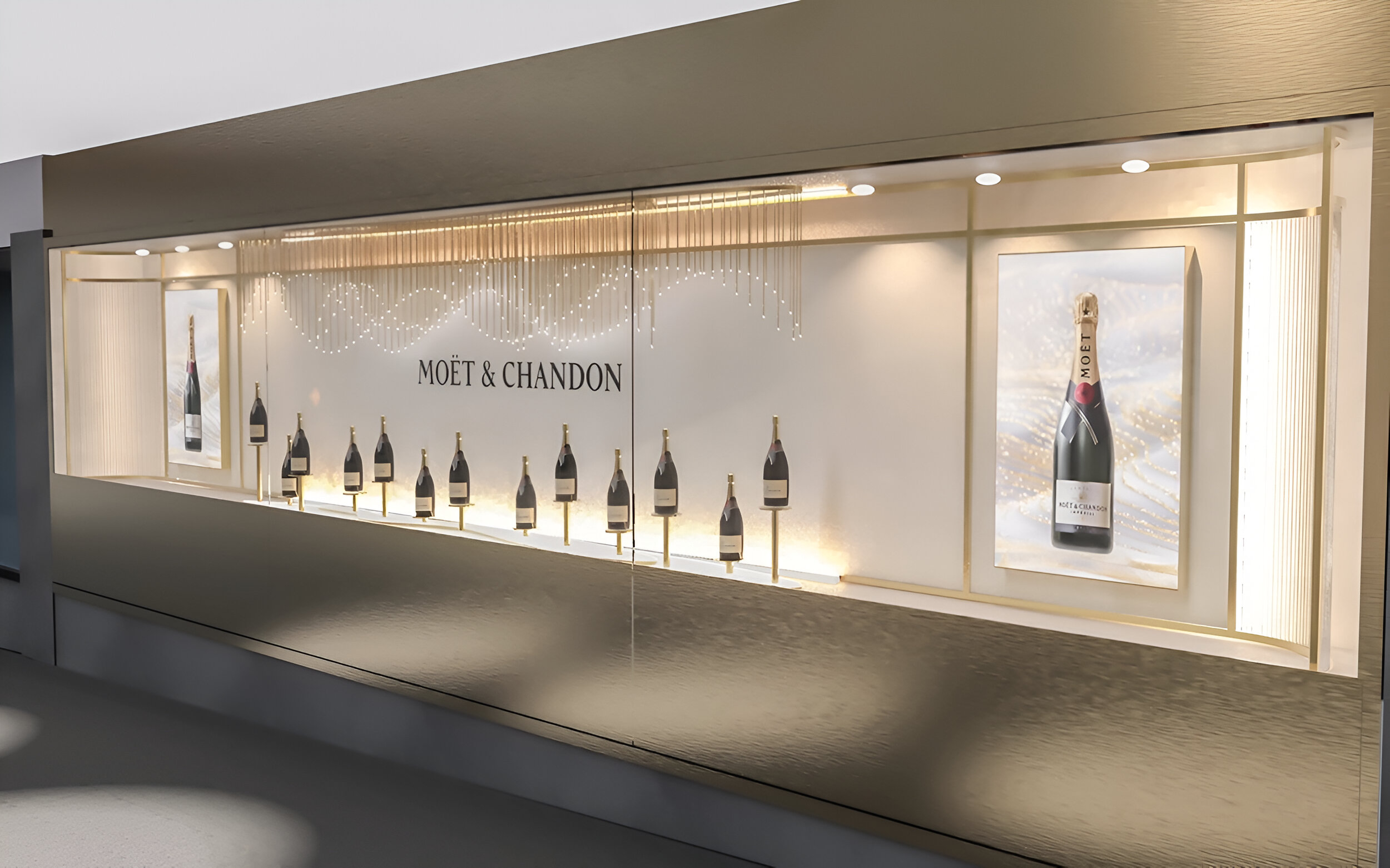 Moët & Chandon — Escaparate El Corte Inglés Goya - detalle
